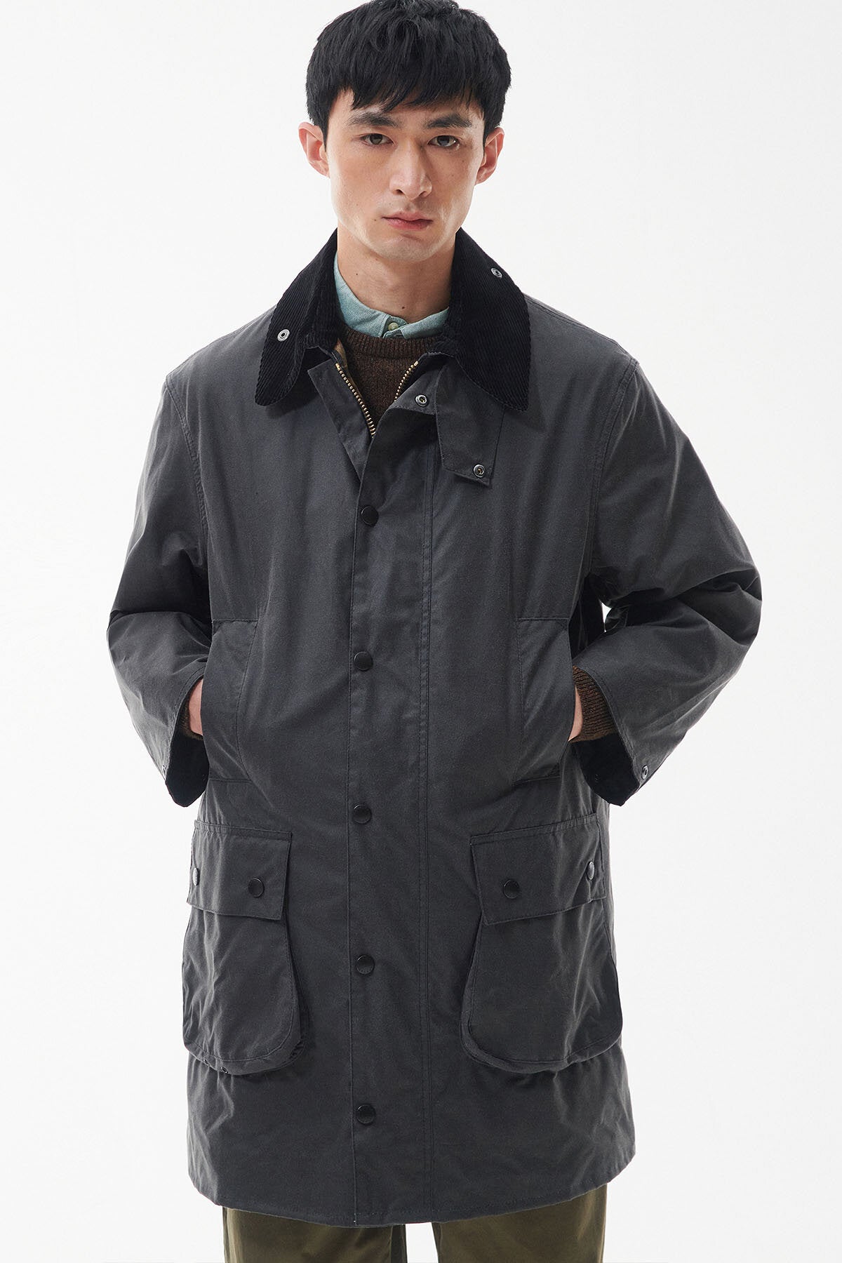 2022年製 Barbour OS Border Wax 40 Gray