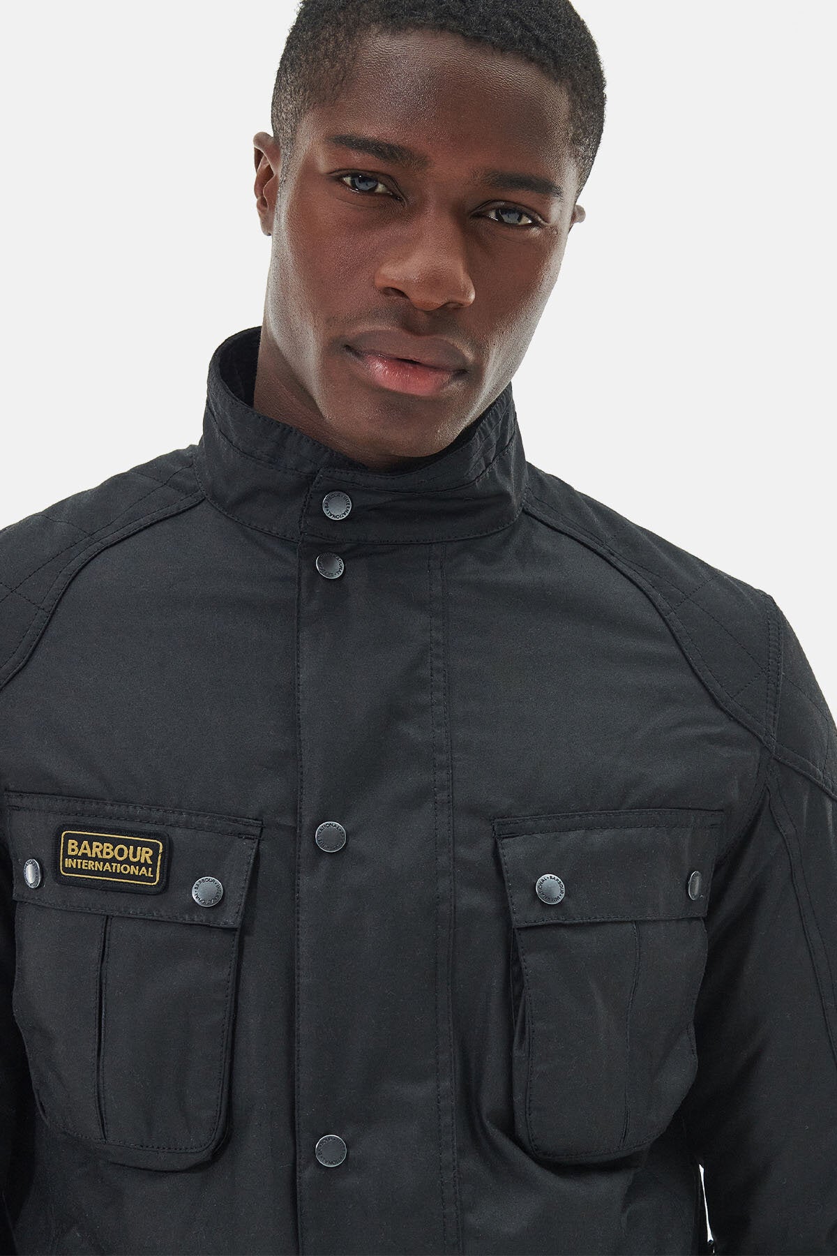 Mens barbour jacket black best sale