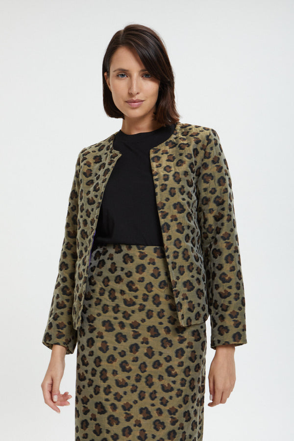 C.C. Leopard animal print Jacket