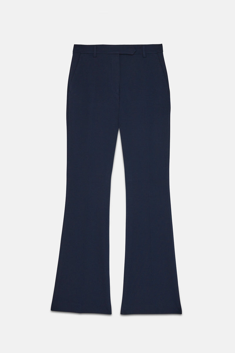 High rise flare trousers