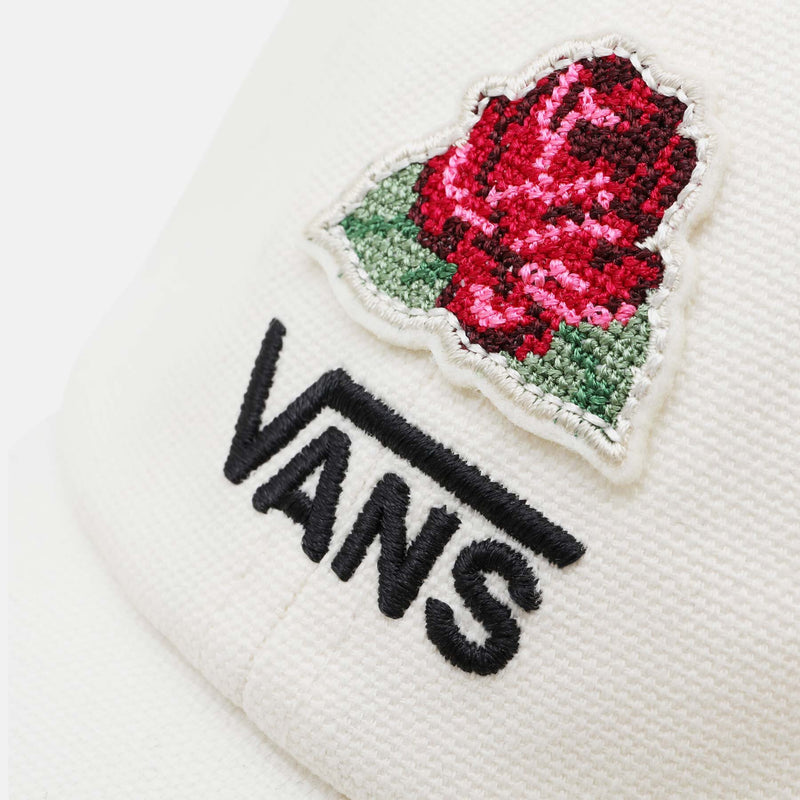 Cappellino con ricamo floreale